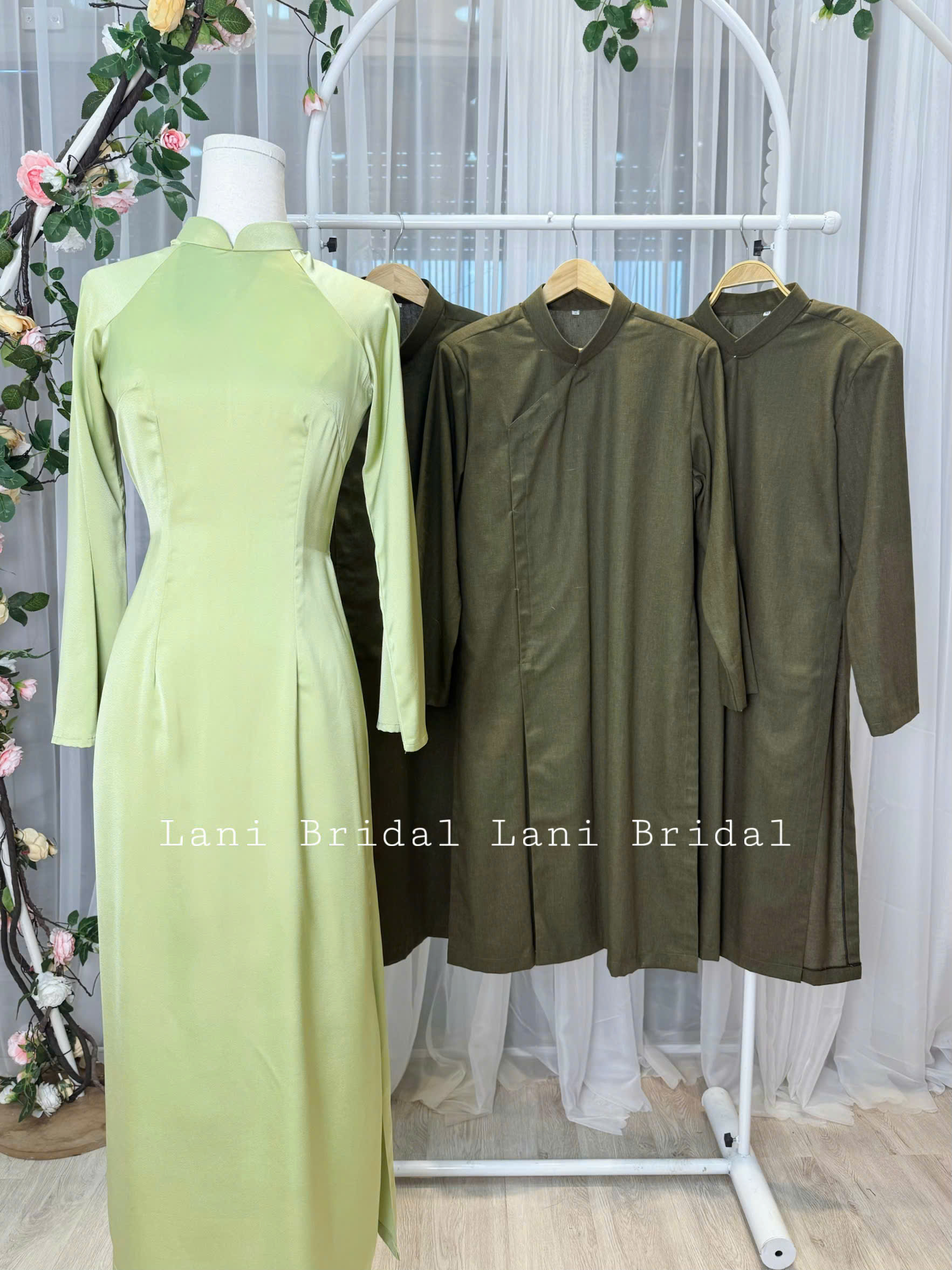 Áo Dài Bưng Quả Xanh Bơ 